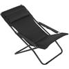 Lafuma Sedia a sdraio, Pieghevole e regolabile, Transabed, Air Comfort, Colore: Acciaio, LFM2853-6135