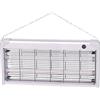 BAKAJI Zanzariera Elettrica 30W Slim Salvaspazio Anti Zanzare Mosche 2 Lampade 15W UV LED Elettroinsetticida Antizanzare con Catena e Piedini Dimensione 50 x 26 x 6 cm