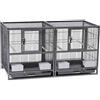 PREVUE PET PRODUCTS F075 Hampton Deluxe - Gabbia per Allevamento Divisa, 95 x 45 x 50 cm