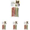 Croci King Bone - Bastoncino Snack premio masticativo per cani in Pelle Bovina, dental stick per la pulizia dei denti, 13 cm - 25 pz (Confezione da 4)