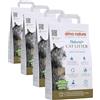 Almo Nature Grain Texture | Lettiera per Gatti 100% Vegetale, Biodegradabile e Compostabile - Agglomerante, Assorbente, No Odori, Non si Attacca al Pelo - 2.5kg (Confezione da 4)