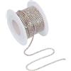 PATIKIL 10 Iarde di Catena Chiusa con Cristalli Colorati (2mm)