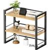ALKNOT - Scaffale da scrivania in legno, mini scaffalatura per scrivania, libreria, scaffali da scrivania