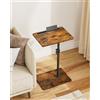 HEYZOEY Tavolino C regolabile 360°, per divano, piccolo, 40x30x45-81 cm, legno, camera da letto, soggiorno, ufficio (marrone usticale)