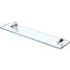 KES Mensola in Vetro Temperato da 24 pollici Mensole Bagno Angolare Mensola per Doccia con Supporto Finitura Cromo Lucido, BGS3201S60