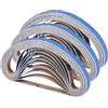 Shineboc Nastri Abrasivi 10 x 330 mm,30 Pezzi Nastro Abrasivo 100 Grane Carta Abrasiva per Levigatrice a Nastro per Lucidare Metallo, Legno