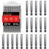 BAKESHU T40 bit x 20 pezzi, Torx Bit T40 1/4 attacco esagonale (lunghezza 50 mm)