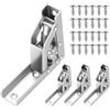 KUIZHEN Cerniera per scaffale, 4 cerniere pieghevoli, in acciaio inox 90/180, cerniera pieghevole da tavolo, con 24 viti