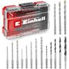 Einhell Accessories Set di punte originali Einhell M-CASE da 16 pezzi (Punte per legno, pietra e metallo con gambo E 6.3 per avvitatori e trapani a batteria, inclusa la scatola di conservazione)