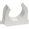 SOMA Clip per tubo in plastica, bianco, 32 mm, confezione da 18, fascetta di serraggio