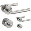 HENYIN Confezione da 2 maniglie per porte in acciaio inossidabile pomello per bagno, maniglia per serratura a mortaio, colore argento (SO2-103BK-2)