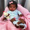 LFdolls Reborn Bambola Nera 45cm Bambole Reborn Morbido Silicone Vinile 18pollici Realistico Femmina Bambola Fatto A Mano Neonato Reborns Femmina Con Accessori Regalo Giocattolo Per Bambini Dai 3 Anni