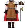 ReliBeauty Viking Costume da bambino vichingo,150