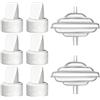 PUMPMOM-US PumpMom - Valvole di ricambio a becco d'anatra e protezione antiriflusso per Spectra, compatibile con pompa Spectra S1, S2, 9 Plus, non originale, colore: bianco