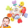 Infinno Sonaglio Dentizione Neonato 0-12 Mesi,Gioco Sensoriale Montessori in Silicone Alimentare,BPA Free-Regalo Bambino