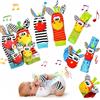 Adalex Global Sonagli da polso per bambini, giocattoli per lo sviluppo dei neonati, giocattoli per bambini, giocattoli per bambini, giocattoli per bambini, regali per sonagli - Neonati, ragazzini da 0 a 9 mesi, 4
