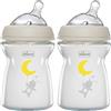 Chicco Natural Feeling Biberon Anticolica 0 Mesi + da 250 ml in vetro, Biberon con Tettarella in Silicone Morbida e Flessibile, Adatto per Allattamento Misto, flusso lento, Colore Neutro