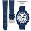 HORACE Cinturino universale per orologio in silicone liquido 20mm - Compatibile Omega x Swatch MoonSwatch - Kit di montaggio incluso