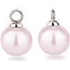 Schöner-SD Ciondolo per orecchini a cerchio, 1 paio di perle in argento 925, 10mm, Vetro