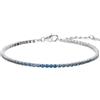 Bronzallure Bracciale Tennis Donna - Bracciale Tennis con Cubic Zirconia Blu Degradé - Gioielli Made in Italy - Braccialetto Idea Regalo Compleanni, Anniversari, Festa Donna, Festa Mamma