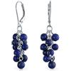 Bling Jewelry Orecchini pendenti a grappolo con perline di lapislazzuli blu per donne in argento sterling .925