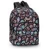 COMIX, ZAINO ORGANIZZATO ALLOVER NEON Unisex-Bambini e ragazzi, Nero, Medio