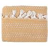 Tuiste - Coperta in cotone, adatta come copriletto, copridivano, coperta per TV, poltrona, estiva, picnic, giallo oro, 250 x 265 cm