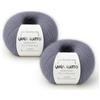 Kalapanta Gomitoli Mohair e Seta per lavoro a maglia, Lana Gatto Linea Luxury Silk Mohair, 50 gr., 424 mt, (Grigio - 30480, 2)