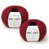 Kalapanta Gomitoli Mohair e Seta per lavoro a maglia, Lana Gatto Linea Luxury Silk Mohair, 50 gr., 424 mt, (Rosso - 6026, 2)