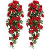 JOZMMZEOOA 2 Pezzi Rose Artificiali Ghirlande 90 CM Fiori Rose Artificiali Decorazioni Pianta Cadente Fiori Finti Interno Esterno Piante Pendenti Artificiali,per Matrimonio Casa Feste Giardino