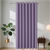 Joydeco Tenda oscurante, 1 pezzo, tenda per porta, opaca, con occhielli, protezione termica dal freddo, protezione dal calore, protezione acustica per camera da letto, soggiorno (lilla chiaro, 1 x 225