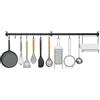 Kingrack Portaposate da Appendere Cucina, Portacoltelli e Portapentole da Parete, 10 Ganci a S Rimovibili Barra Porta Asciugamani da Bagno, 570mmx2