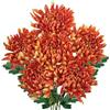 Hollyone 6 fiori di crisantemo artificiali da 15,2 cm con gambo lungo 65,6 cm, arancia, fiori di ragno in seta, per decorazione della casa, sposa, matrimonio, composizione