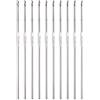 QUARKZMAN Uncinetto Uncino Acciaio Inox Acciaio 2mm Taglia USA 4 Ferri Maglia Ferri da Uncinetto per Filati Fai Da Te Filato Artigianale, 10pz
