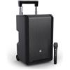 LD Systems ANNY 10 - Altoparlante PA Bluetooth da 10″ con batteria ricaricabile, mixer e 1 radiomicrofono