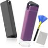 JiaTeums Detergente spray per telefoni cellulari, 18 ml + ricarica da 20 ml, detergente per schermo per laptop, tablet, smartphone, LCD/TFT, LED, OLED, monitor (grigio + viola)