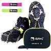 Alpteq® EisKralle - Ramponi Grödel con 19 picchetti in acciaio inox, artigli per ghiaccio e scarpe da trekking, artigli antiscivolo per ghiaccio e neve, ideali per escursioni, jogging e arrampicata