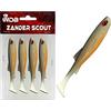 Angel-Berger Wild Devil Baits - Pesce di gomma Shad per luccioperca (Green Tomato, 12,5 cm)