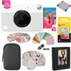 KODAK Printomatic Fotocamera (Gris) Confezione Regalo + Carta Fotografica Zink (20 Fogli) + Tracolla e Altro