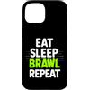 Eat Sleep Brawl Repeat Stars Gamer Gifts Eat Sleep Brawl Ripeti il divertente gioco del Custodia per iPhone 15