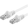 PremiumCord Cavo Patch Cat 6a S/FTP, 10Gbit/s, Cavo Ethernet, LAN, RJ45 Connettori, Flessibile e Robusto, AWG 26/7, Conduttori 100% CU, Bianco, 3 m