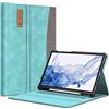 FINTIE Custodia per Samsung Galaxy Tab S8/Tab S7 da 11 (modello SM-X700/X706/T870/T875/T878) con supporto S portapenne, portafoglio ad angolo multiplo, con tasca automatica Sleep/Wake, turchese