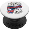 North Korea Flag Heart Someone Loves Me Someone In North Korea Loves Me Heart Flag PopSockets PopGrip Adesivo