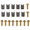 Qiilu Viti Ergal Moto Kit Bulloni Corpo Carenatura Moto 5x16mm Corpo Carenatura Motocicletta Speed Fastener Clip Dado Vite Spire Speed Fastener Clip Dado Bulloni Filettati e