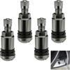 Powerruif 4 Pezzi Valvole per Auto, Universali Valvole in Metallo per Cerchi In Alluminio Cerchio Pneumatici 11,3 mm per Pneumatici per Auto Accessori