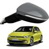 Convitex Specchio retrovisore per VW Golf 8 anno 2019 - Specchio elettrico riscaldato Accessori con lampeggiante sinistro lato conducente 6 pin