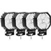 Willpower 4pcs 2.8'' 16W Faro da Lavoro Led 12V 24V Slim Faretto Led Floodlight IP67 Impermeabile 6000K Bianco Fendinebbia Barra Luci per Fuoristrada Trattore Camion Off Road Auto Moto 4x4 4WD