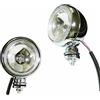 J/J Coppia Fari Supplementari Cromati Anteriori Fanalini Diametro 90mm Per Moto Bicicletta