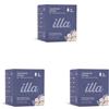 Illa Care illa Assorbenti Giorno - Assorbenti Anatomici con Ali - Superficie in Cotone al 100% - Per i Giorni del Ciclo di Flusso Medio - Protezione Quotidiana - 1 Confezione da 42 Pezzi