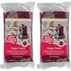 FunCakes Pasta di Zucchero Aubergine Chic, Viola: Facile da Usare, Consistenza Liscia, Flessibile, Perfetto per la Decorazione di Torte, Halal, Kosher e senza Glutine. 250 g (Confezione da 2)